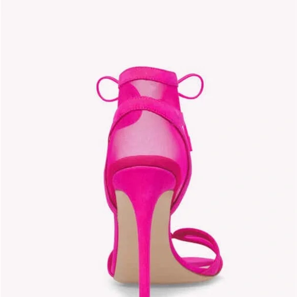 Gianvito Rossi Pink Stiletto Heels with Ankle Tie - Picture 4 of 4